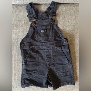 Kids Patagonia Canvas Short Overalls in Navy 2T